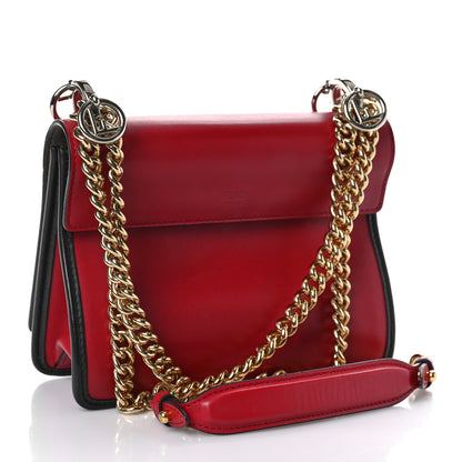 Fendi Vitello Century F is Fendi Bi-Color FF 1974 Embossed Small Kan I Shoulder Bag Fragola Maya Black 3 of 8
