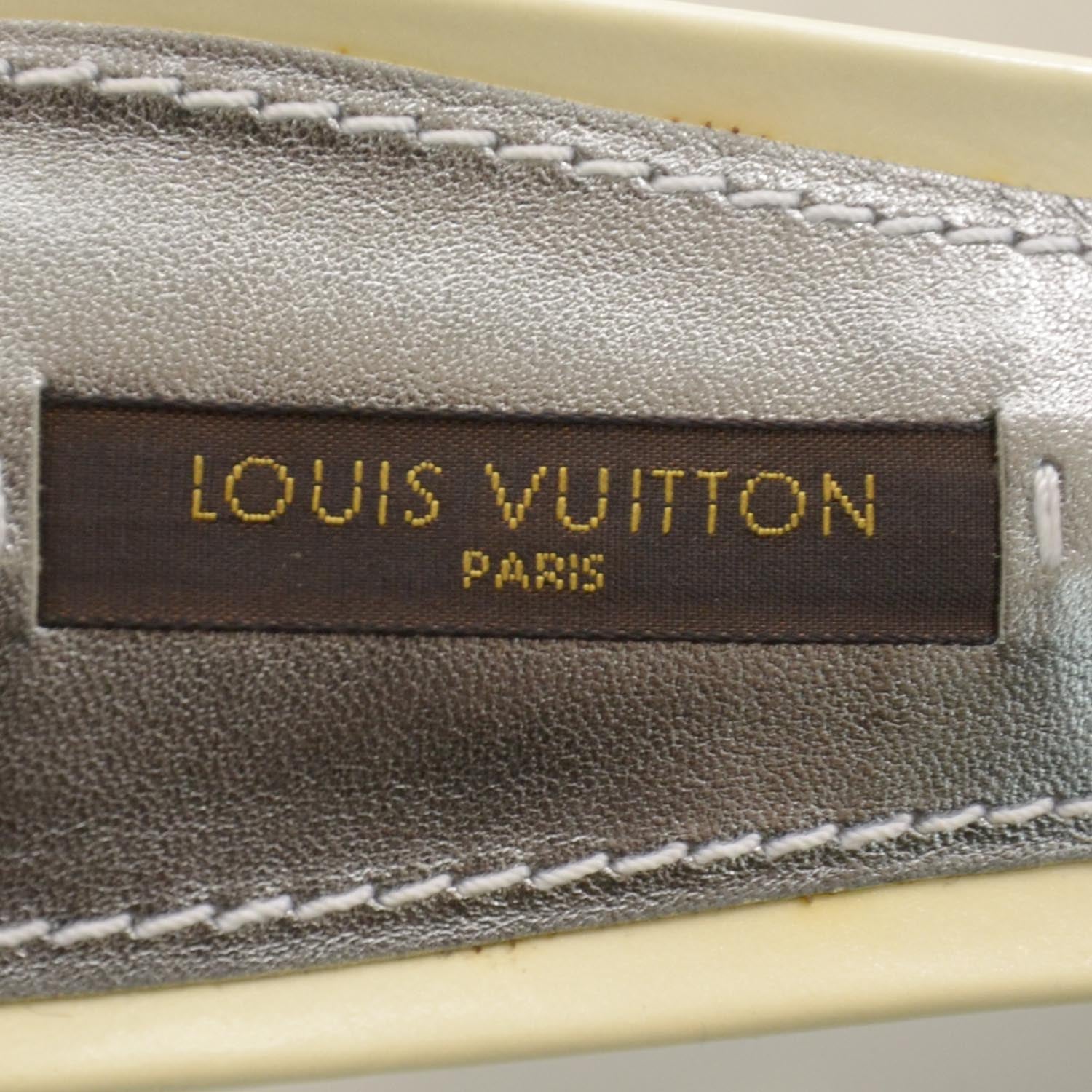 Louis Vuitton Beverly Hills Open Toe Mules 37 Beige 5 of 6