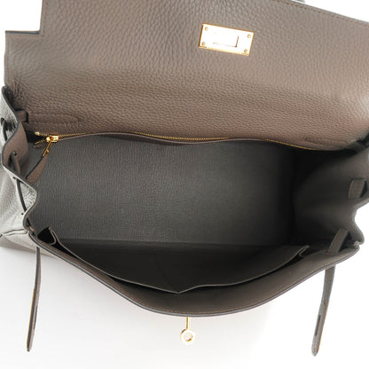 Hermes Taurillon Clemence Kelly Retourne 32 Etain 8 of 25
