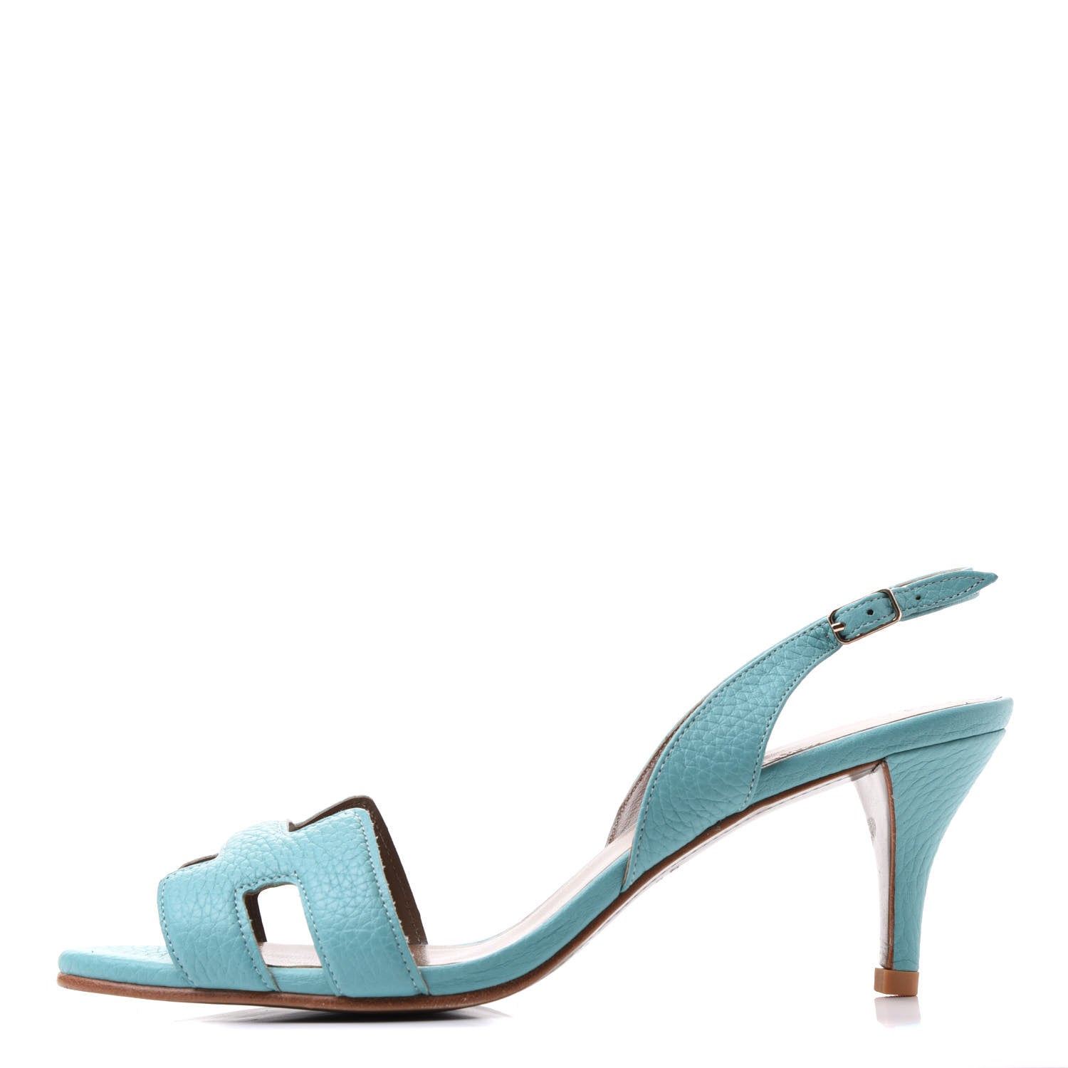 Hermes Taurillon Clemence Night 70 Slingback Sandals 42 1 of 8