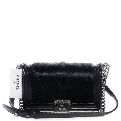 Chanel Goat Hair Medium Celtic Boy Flap Black 1 of 8