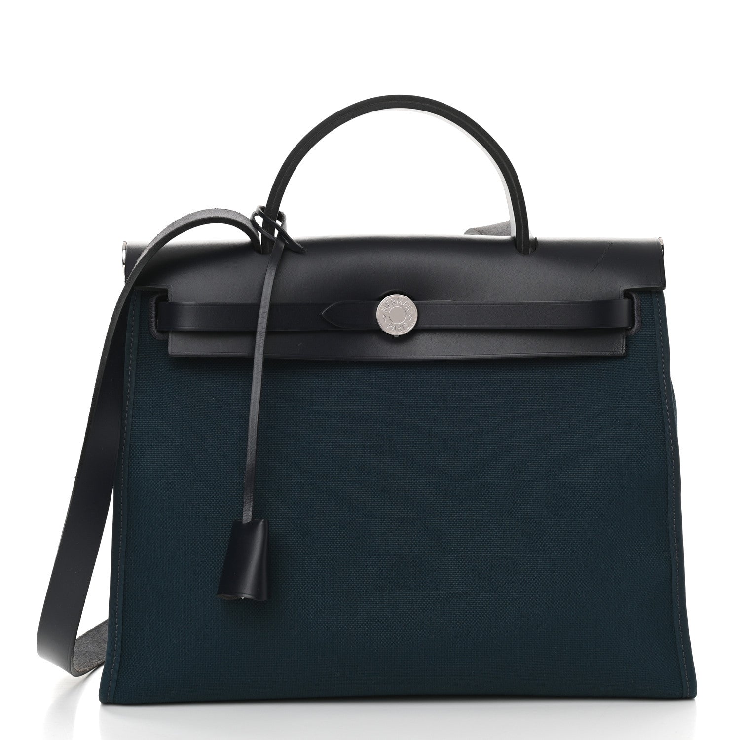 Hermes Vache Hunter Toile Herbag Zip 31 PM Deep Blue 3 of 12