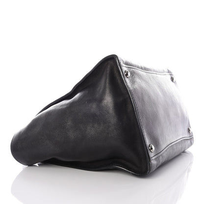 Prada Glace Calf Twin Pocket Tote Black 9 of 12