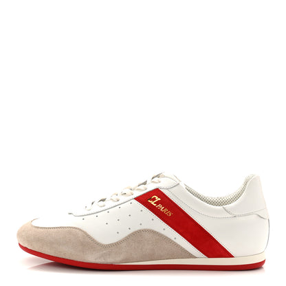 Christian Louboutin Calfskin Suede Mens My K Low Donna Flat Sneakers 43.5 Version White 1 of 10