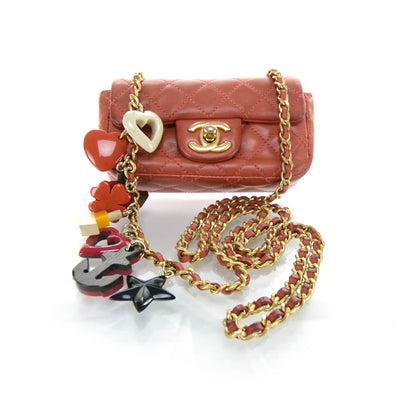 Chanel Lambskin Quilted Cruise Charm Mini Flap Red 1 of 13