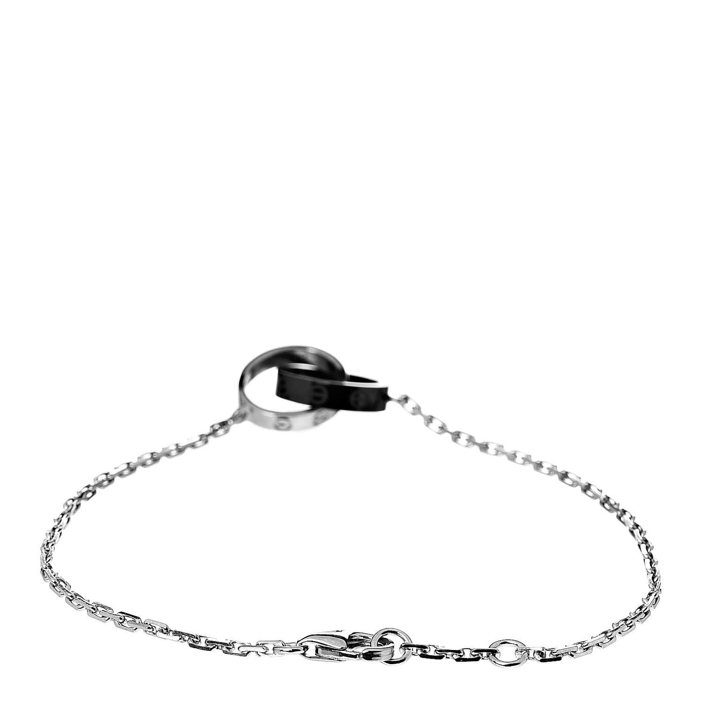 18K White Gold Black Ceramic LOVE Bracelet