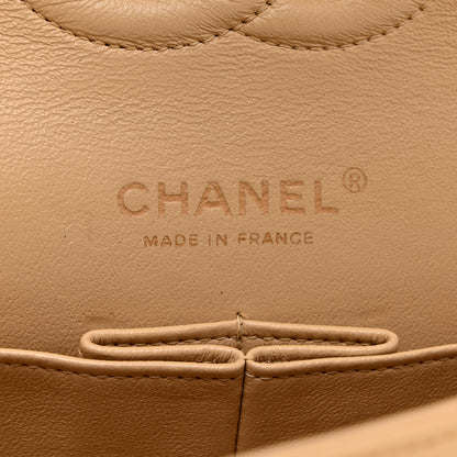 Chanel Lambskin Quilted Medium Double Flap Beige 6 of 9