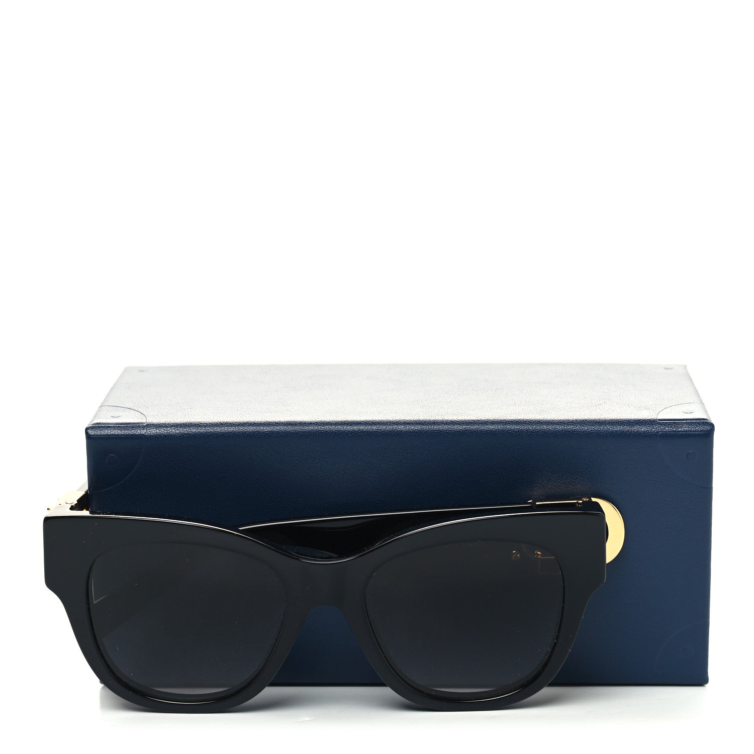 Louis Vuitton Acetate LV Link Square Sunglasses Z1568W Black 9 of 9