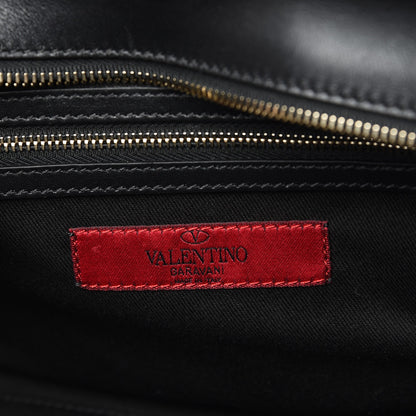 Valentino Garavani Vitello Small Rockstud Double Handle Tote Black 7 of 7