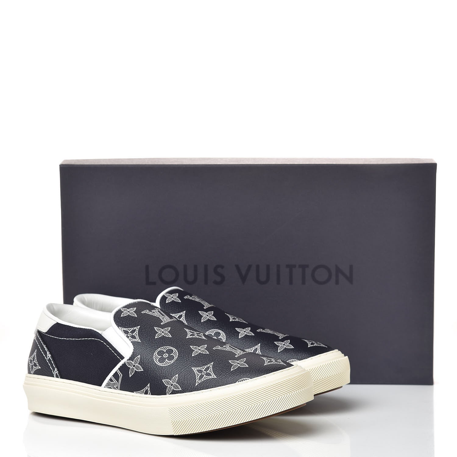 Louis Vuitton Savane Monogram Trocadero Slip On Sneakers 6 Encre 11 of 11