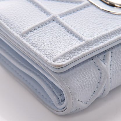Christian Dior Grained Calfskin Cannage Diorama Elancee Wallet Sky Light 13 of 15