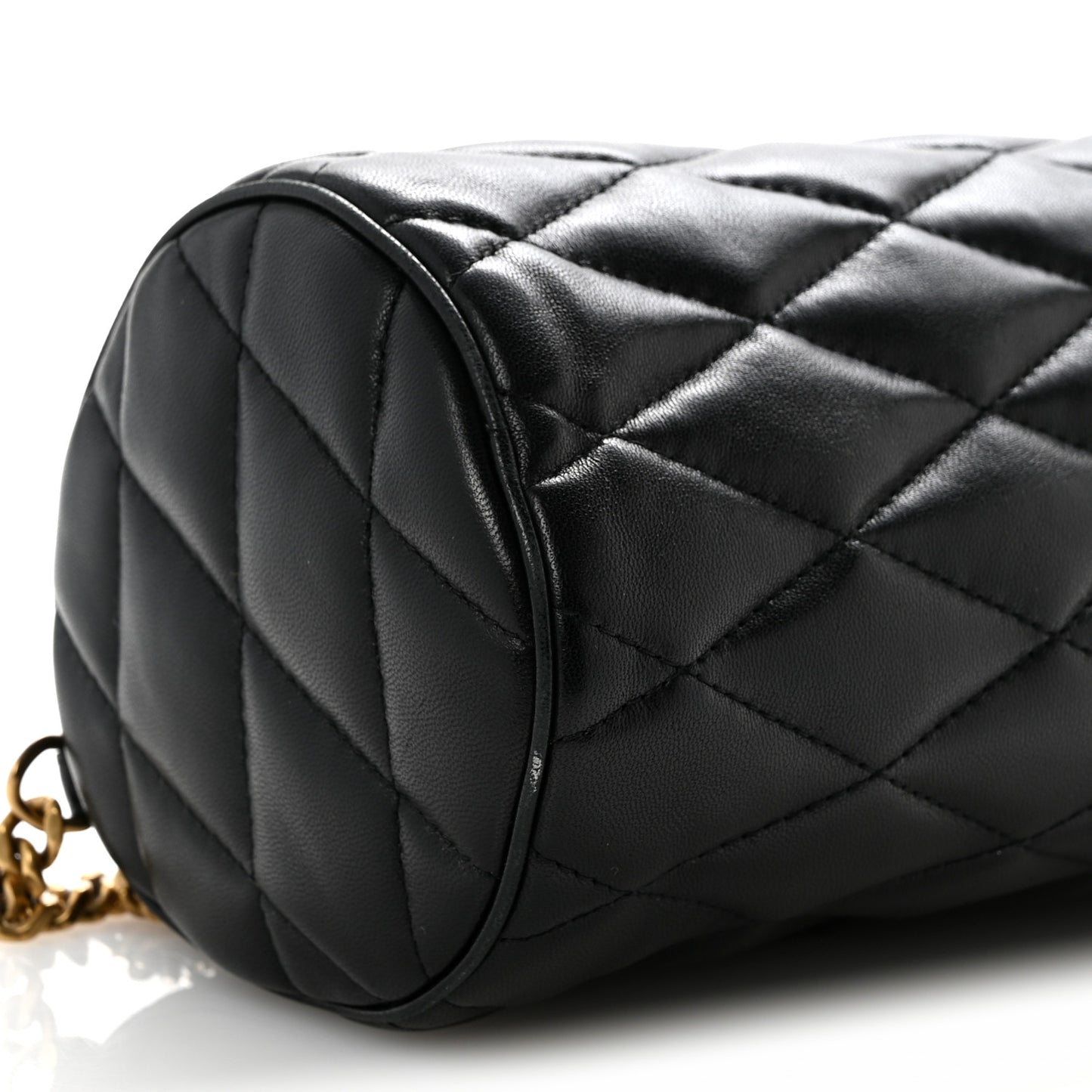 Lambskin Monogram Small Sade Tube Bag Black