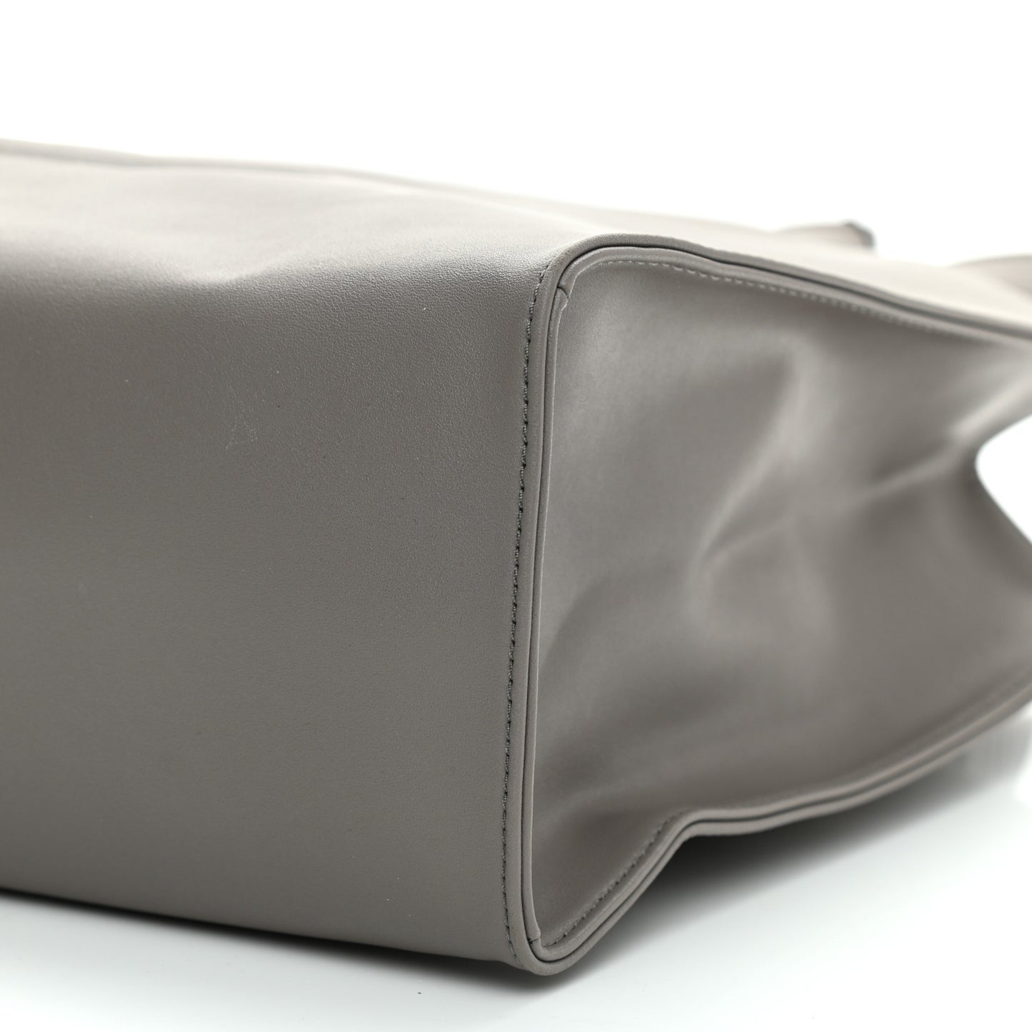 Vegan Leather Medium Shopping Bag Grey