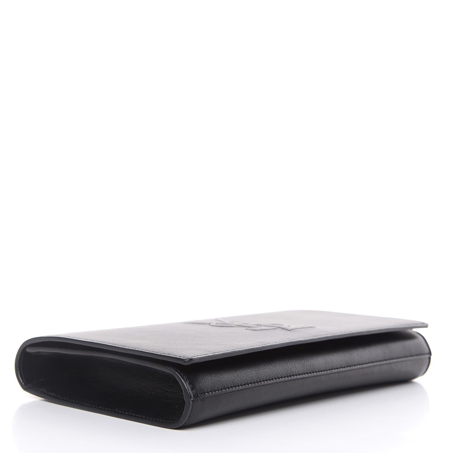 Saint Laurent Calfskin Monogram Large Belle De Jour Clutch Black 4 of 8