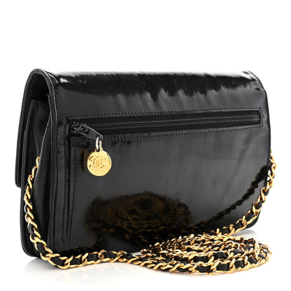 Chanel Patent Timeless CC Wallet On Chain WOC Black 3 of 14
