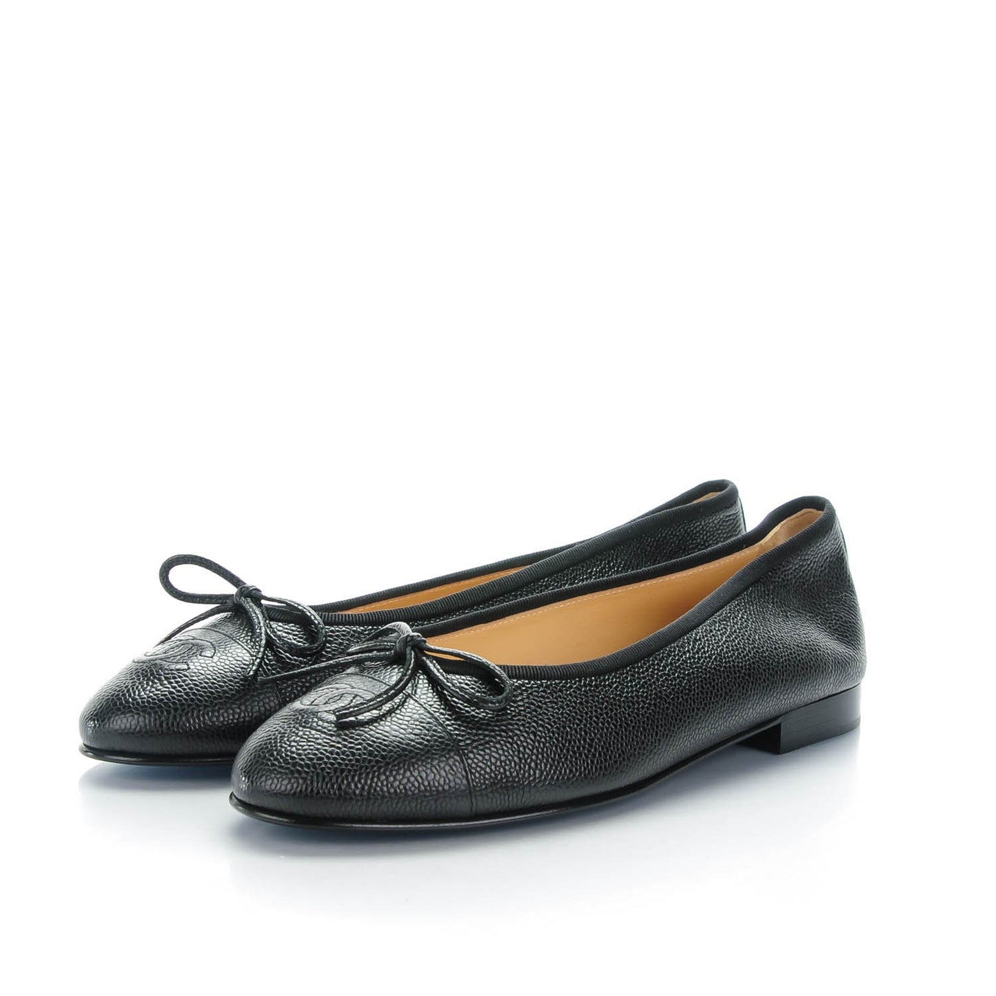 Caviar CC Cap Toe Ballerina Flats 39 Black