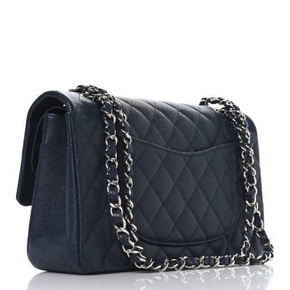 Chanel Caviar Quilted Medium Double Flap Navy 3 of 10