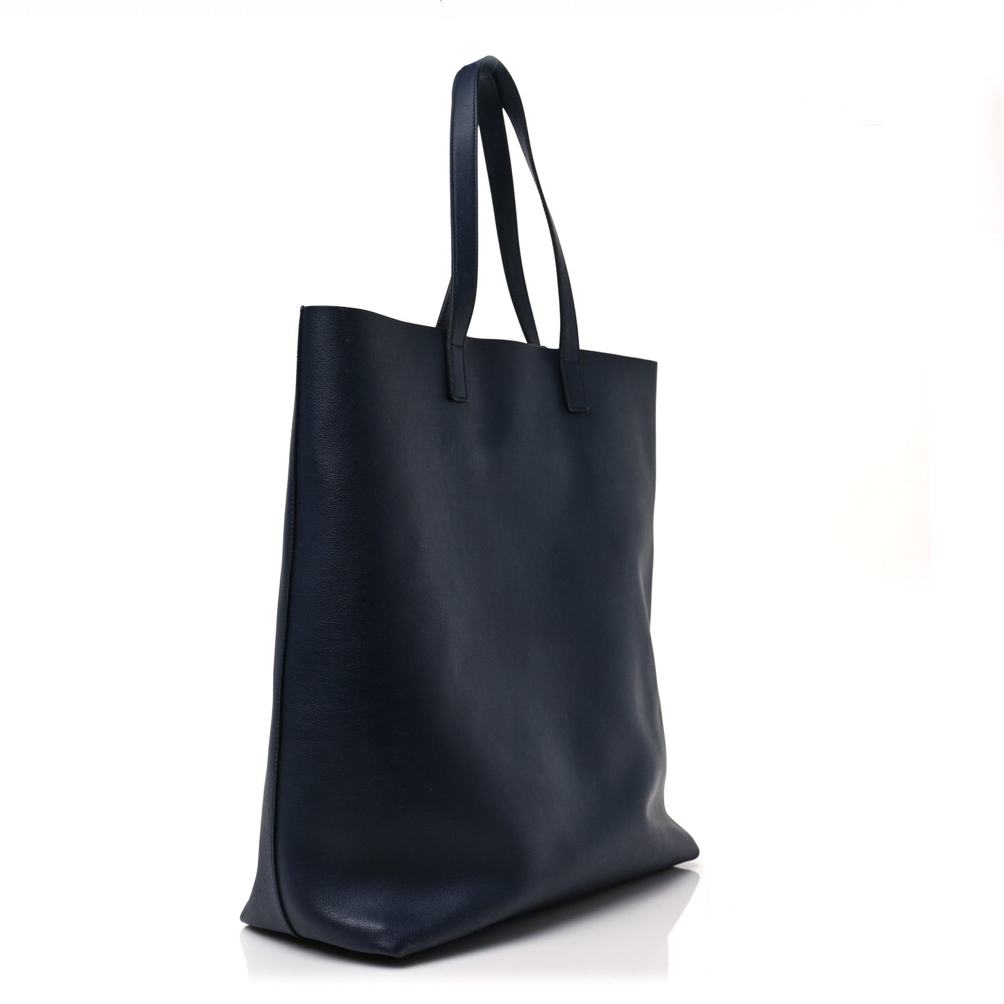 Calfskin Bold Shopping Tote Navy Blue