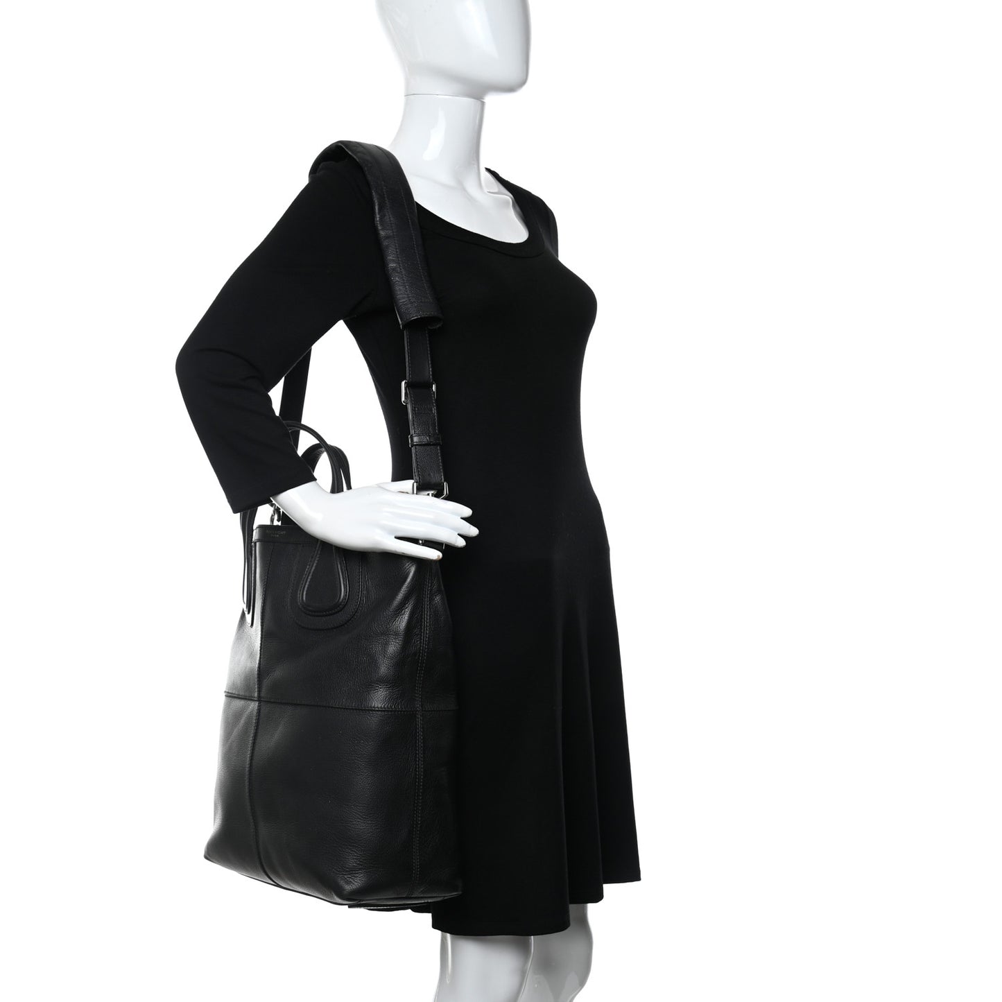 Lambskin Nightingale North South Tote Black