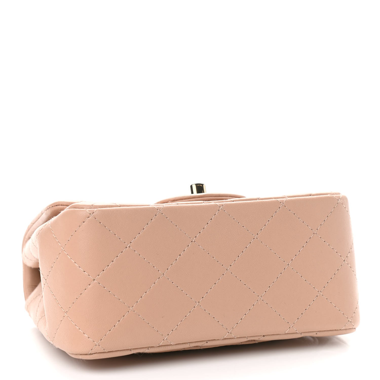 Chanel Lambskin Quilted Mini Square Flap Beige 3 of 8