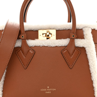 Louis Vuitton Grained Calfskin Shearling On My Side PM Caramel 7 of 9
