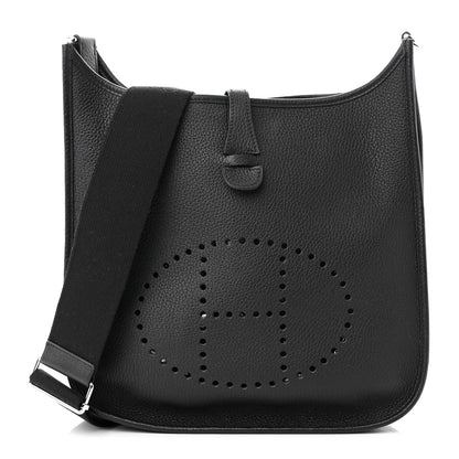 Hermes Taurillon Clemence Evelyne III PM Black 1 of 12