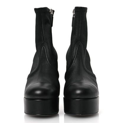 Chanel Lambskin Platform Short Boots 38 Black 3 of 14