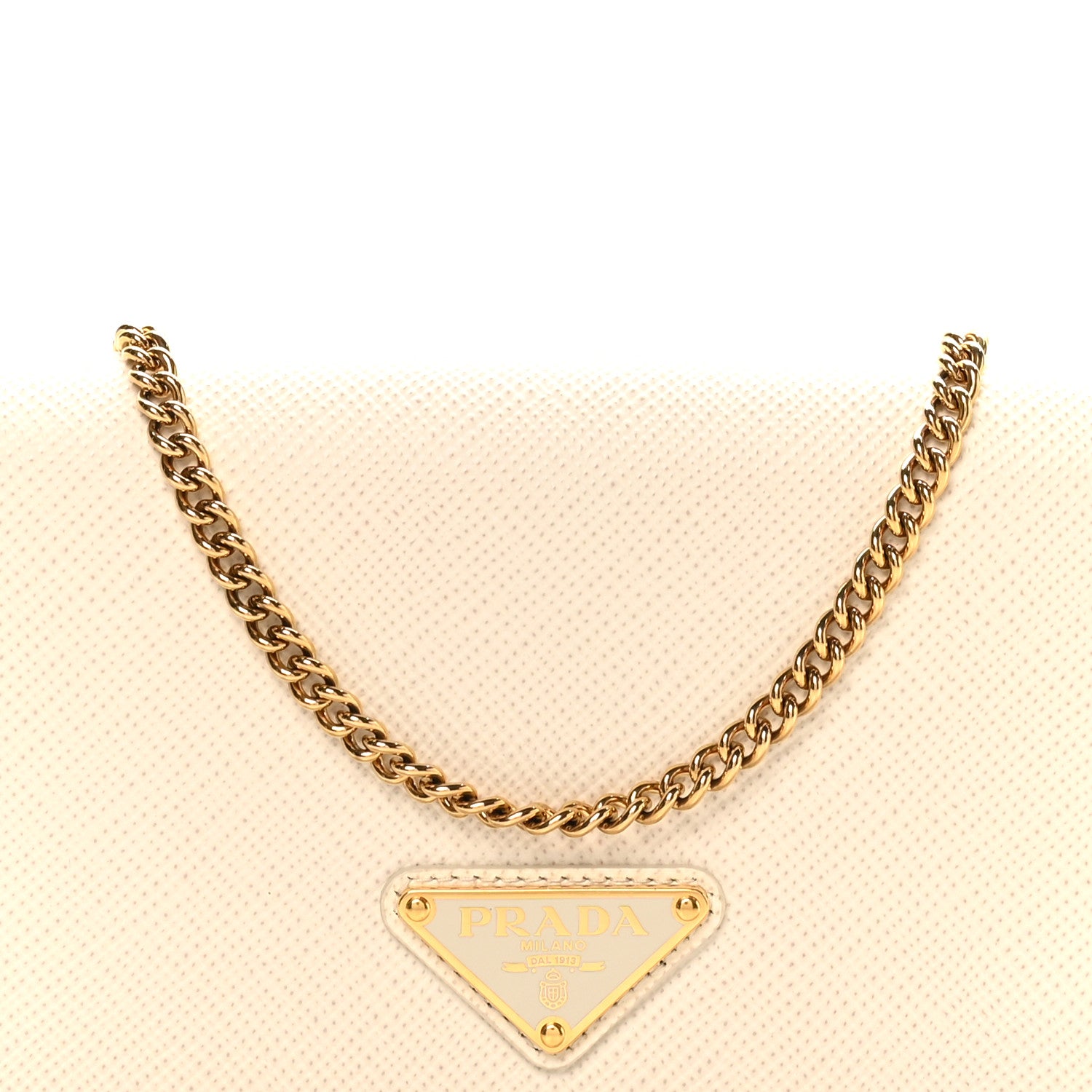 Prada Saffiano Cuir Triangle Logo Miniborse White 7 of 9