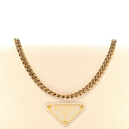 Prada Saffiano Cuir Triangle Logo Miniborse White 7 of 9