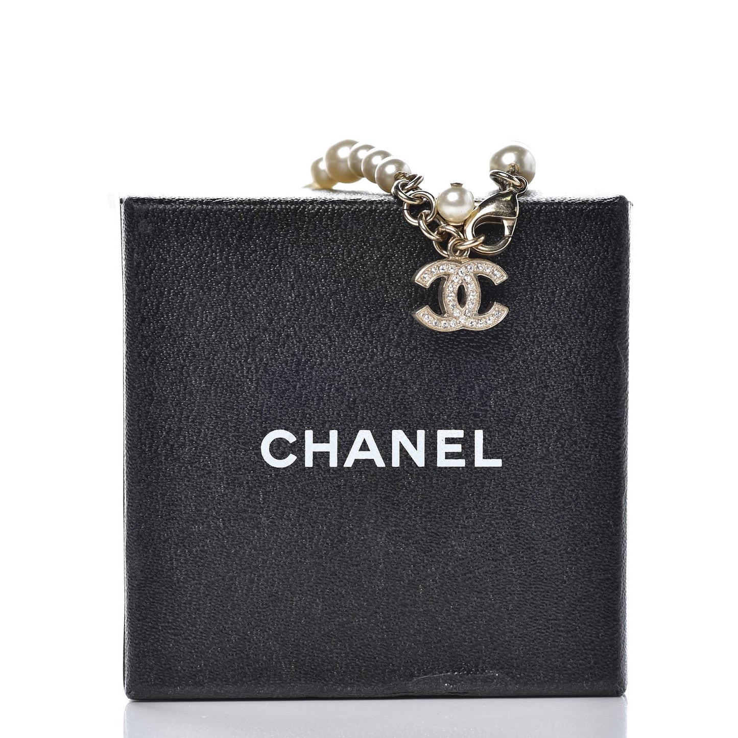 Pearl Crystal CC Bracelet Gold