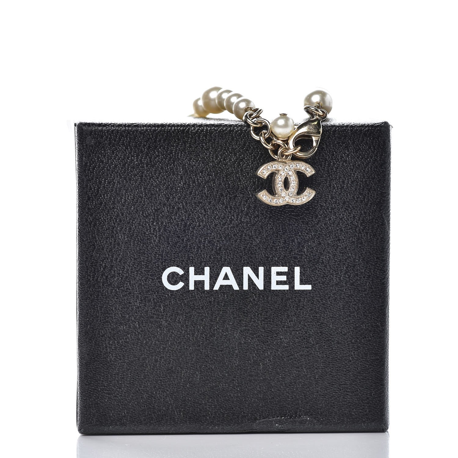 Chanel Pearl Crystal CC Bracelet Gold 6 of 7