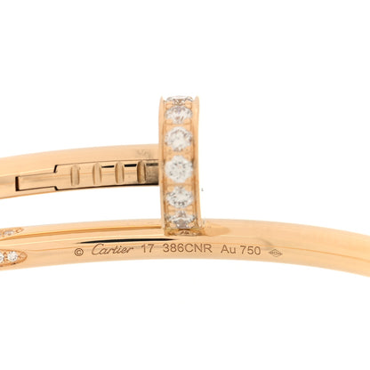 Cartier 18K Yellow Gold Diamond Juste Un Clou Bracelet 17 3 of 4