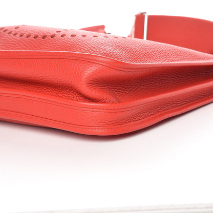 Hermes Taurillon Clemence Evelyne III PM Rouge Tomate 9 of 10