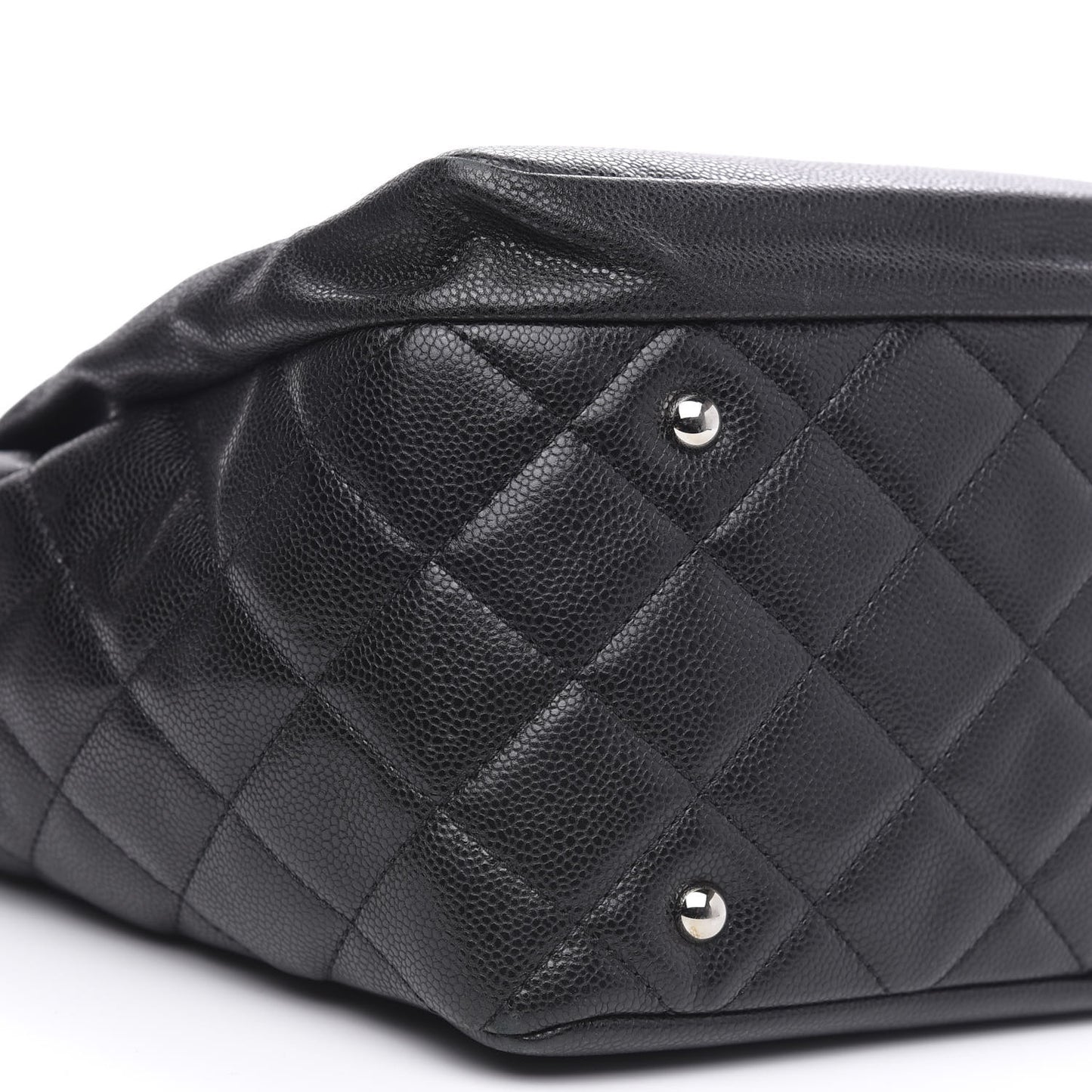 Soft Caviar Large Timeless CC Shopping Tote Black
