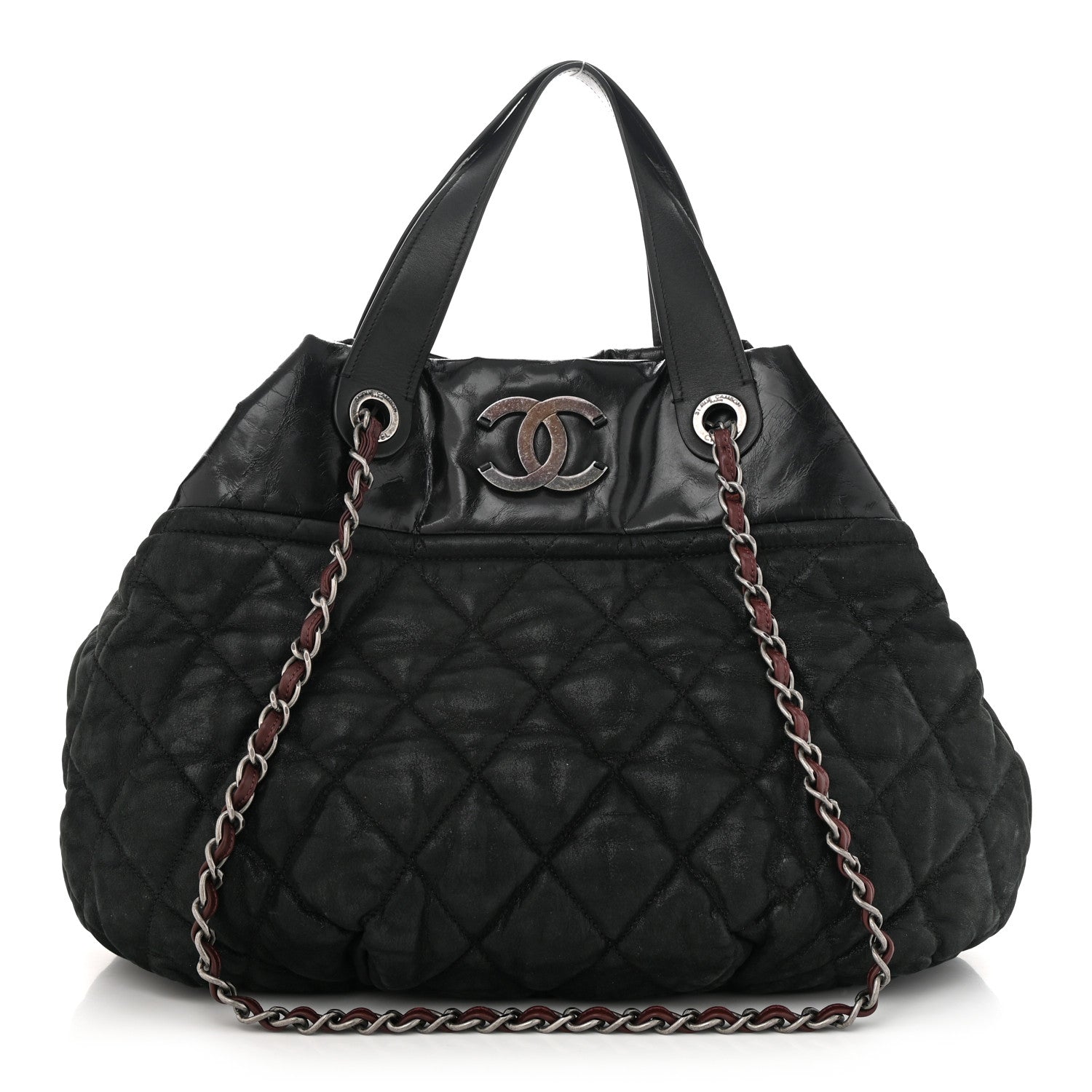 Chanel Iridescent Calfskin Quilted Large In The Mix Tote Black 1 of 10