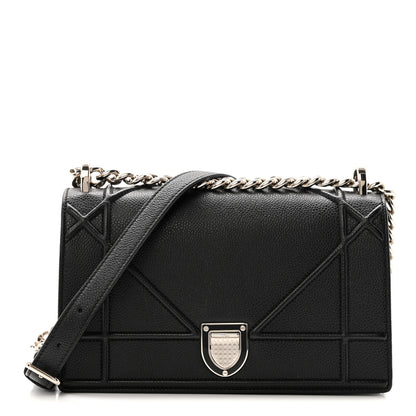 Christian Dior Grained Calfskin Small Diorama Flap Bag Black 1 of 11