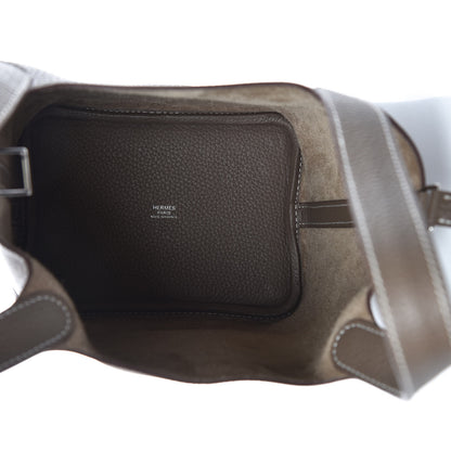 Hermes Taurillon Clemence Picotin Lock 18 PM Etoupe 5 of 10
