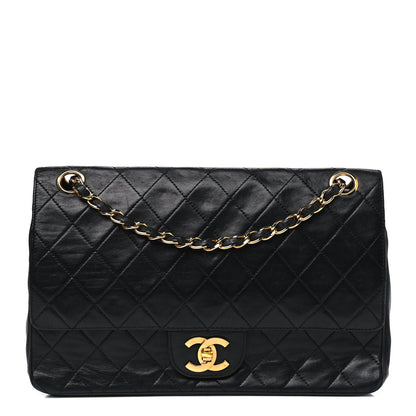 Chanel Lambskin Quilted Medium Double Flap Black 1 of 9