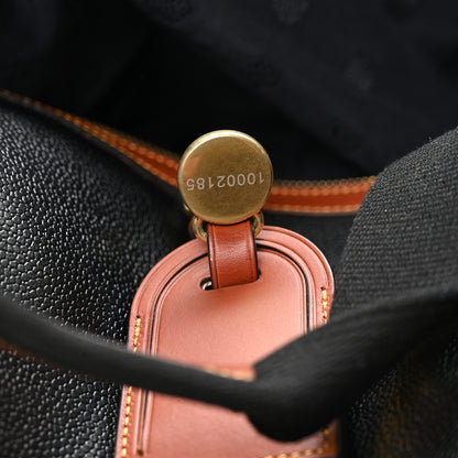 Mulberry Eco Scotchgrain Calfskin Heritage Day Clipper Medium Duffle Bag Black Cognac 8 of 11