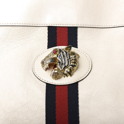 Gucci Calfskin Maxi Rajah Chain Tote White 14 of 14