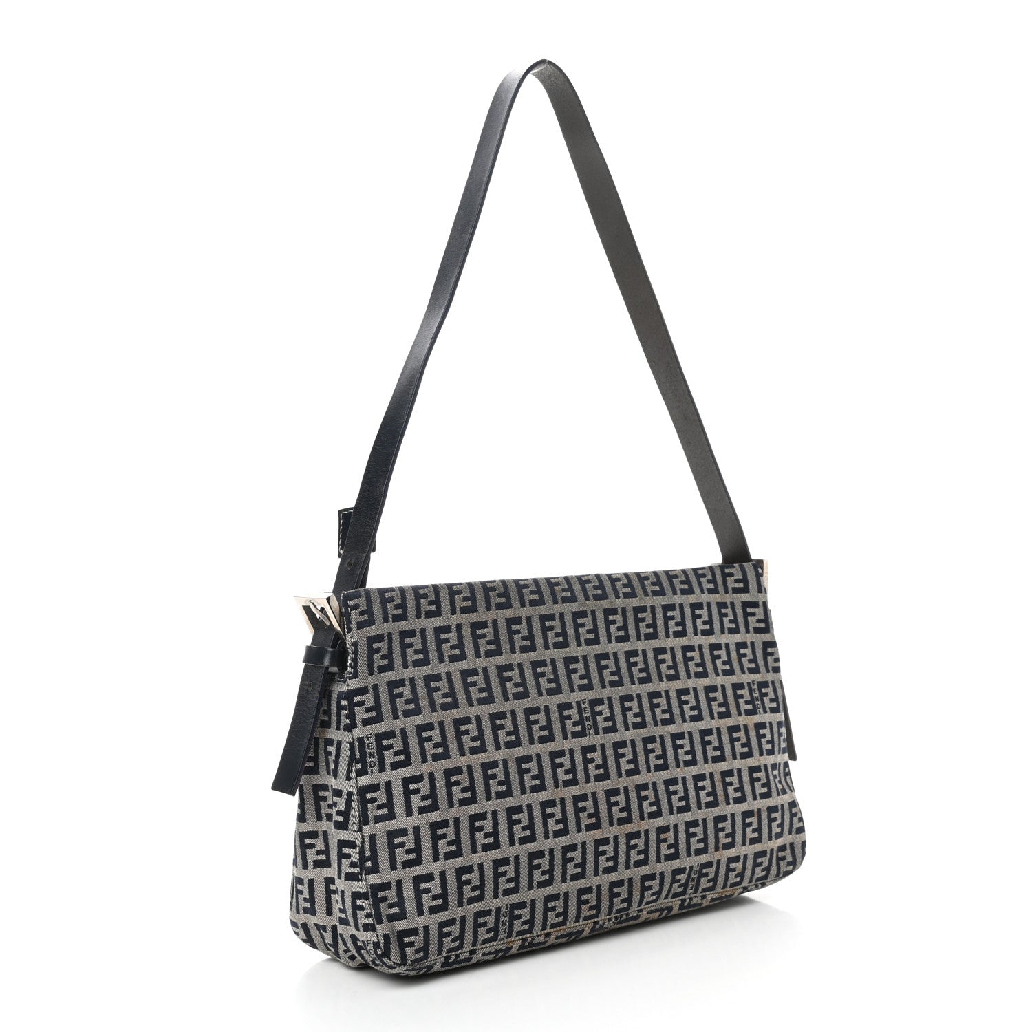 Fendi Zucchino Shoulder Bag Navy 3 of 12