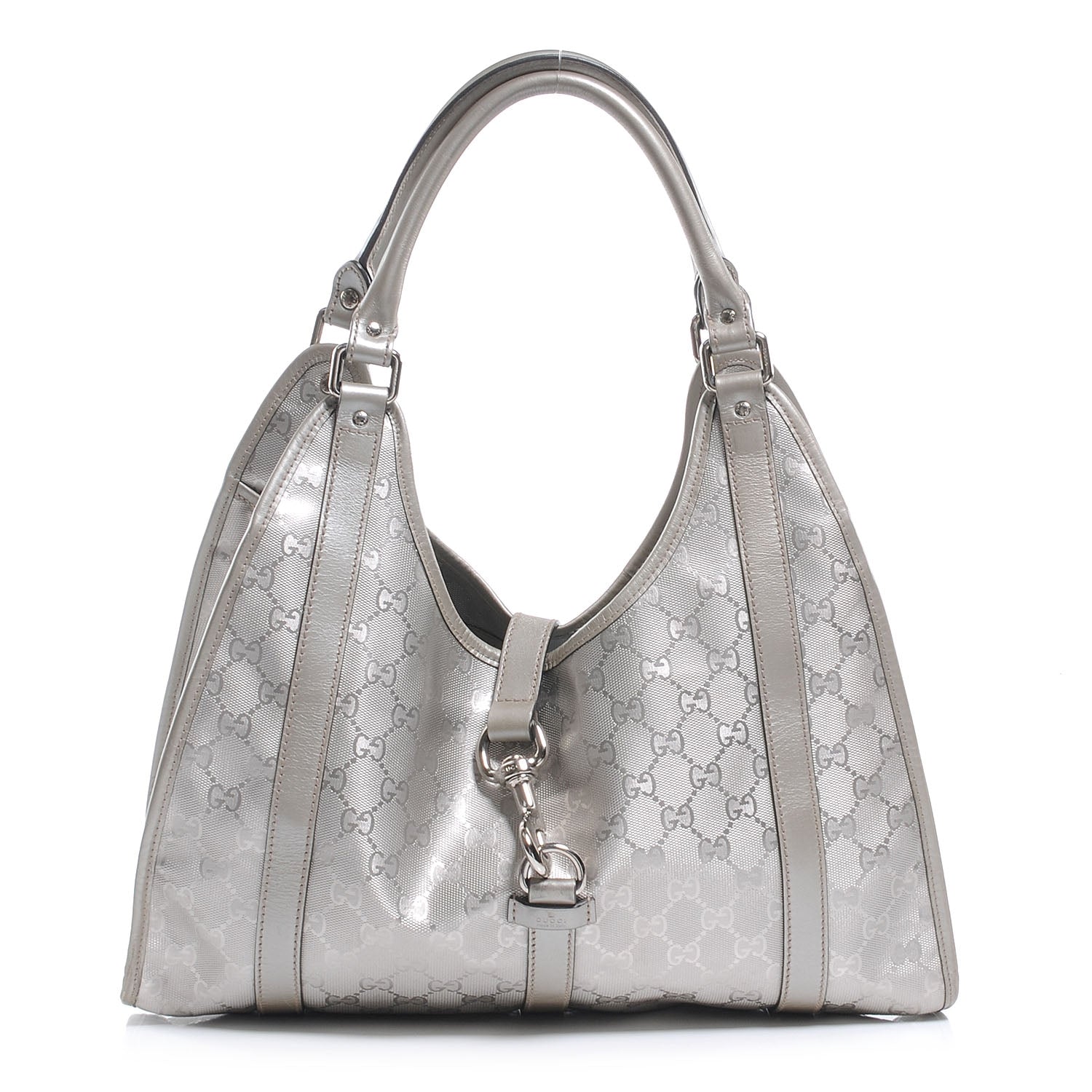 Gucci Imprime Monogram Medium Joy Shoulder Bag Silver 1 of 7