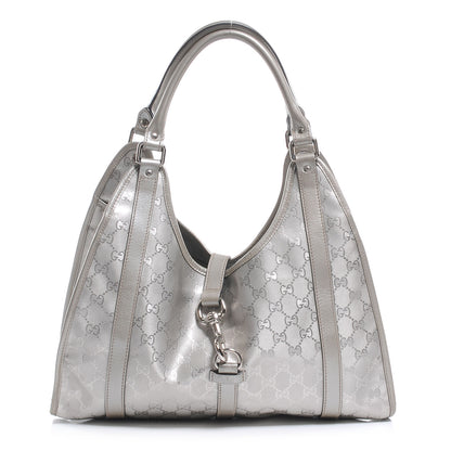 Gucci Imprime Monogram Medium Joy Shoulder Bag Silver 1 of 7