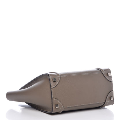 Celine Drummed Calfskin Micro Luggage Souris 4 of 11