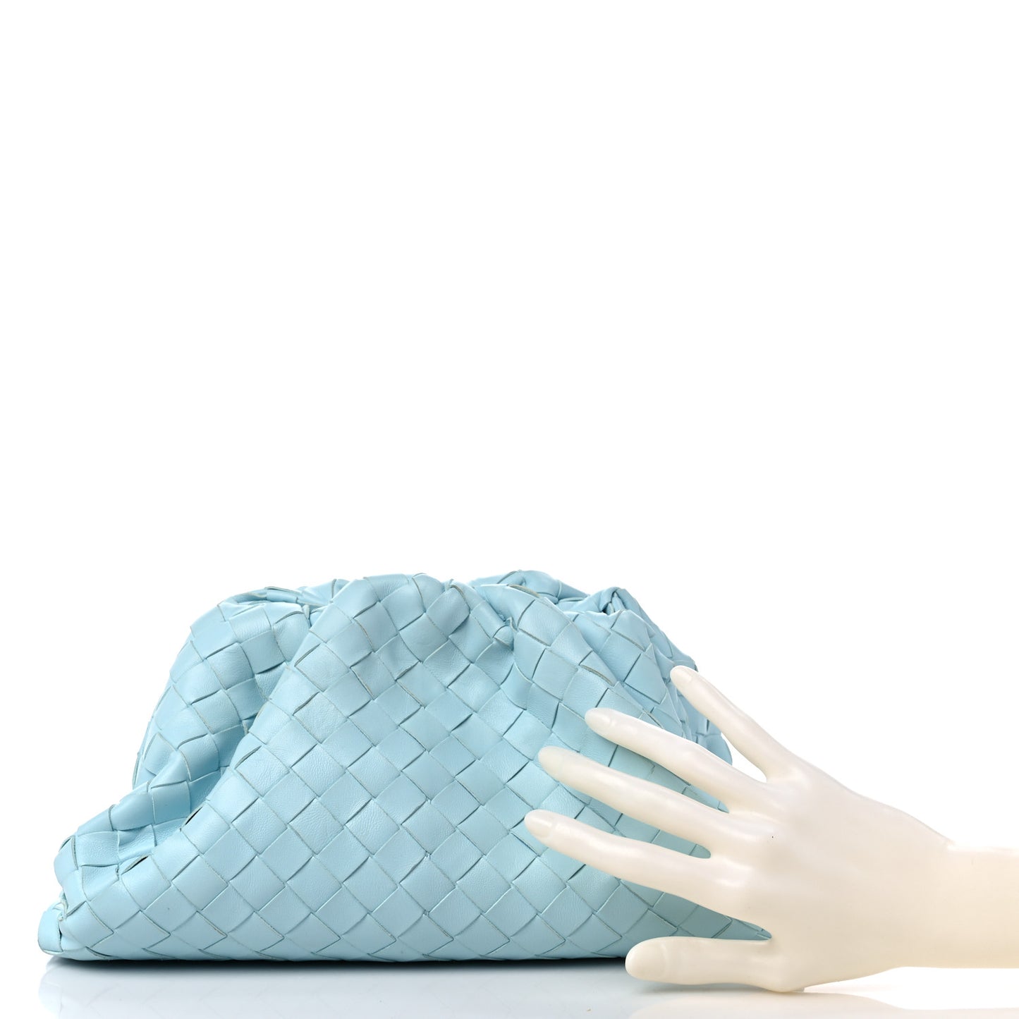 Nappa Maxi Intrecciato The Pouch Oversized Clutch Teal Washed