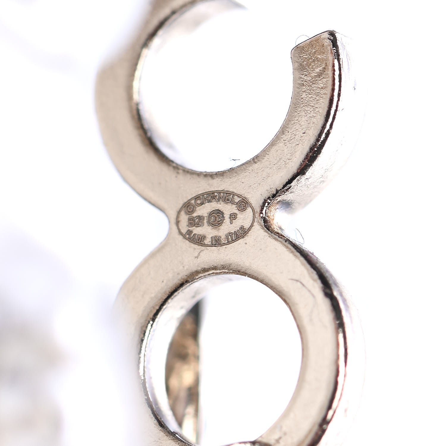 Chanel Metal Pearl CC Coco Climber Clip On Earrings Gold 4 of 4