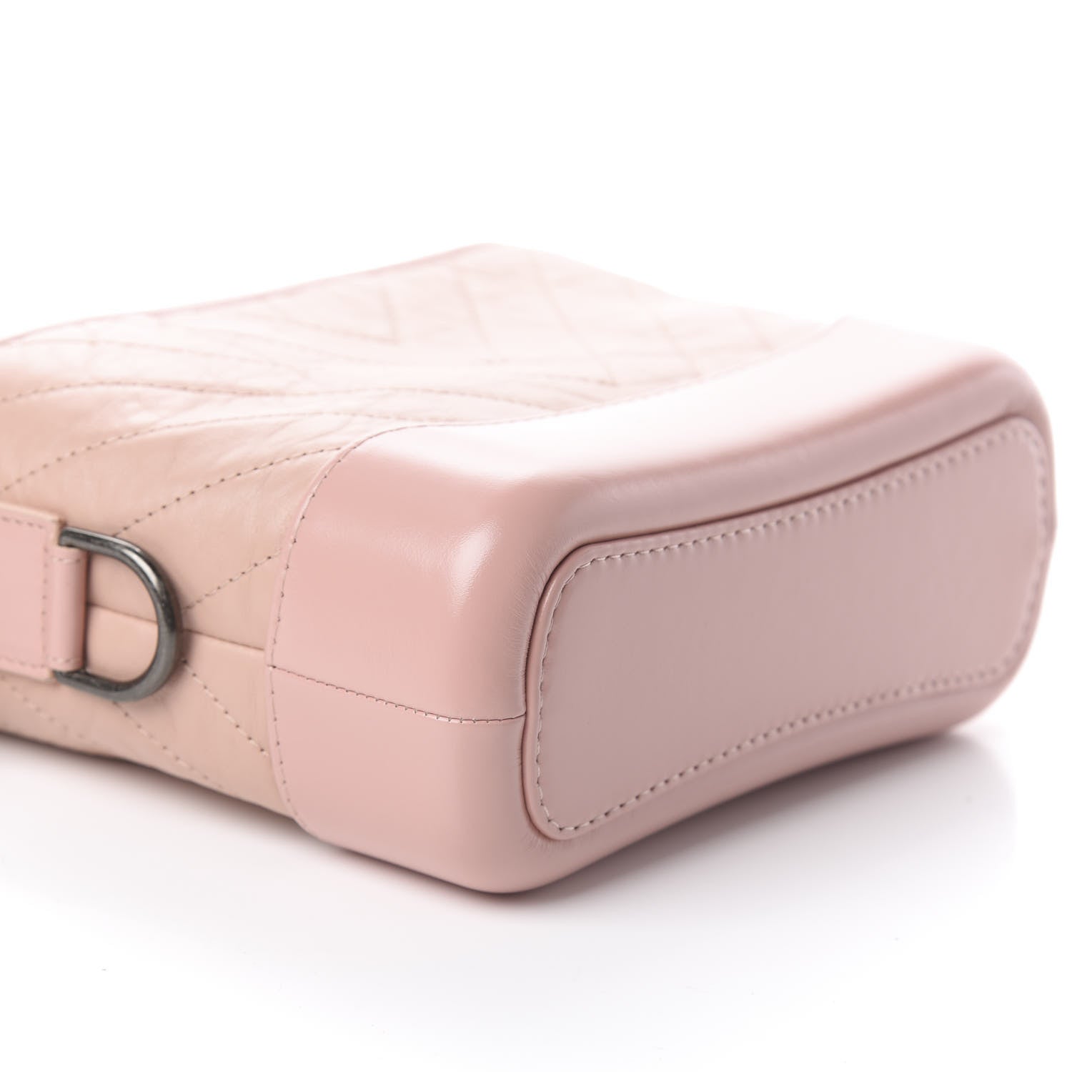 Chanel Aged Calfskin Chevron Quilted Small Gabrielle Hobo Pink 6 of 7
