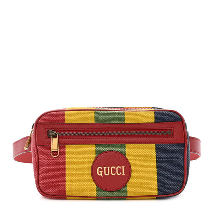 Gucci Canvas Marley Stripe Script Logo Gucci Belt Bag 100 40 Multicolor 1 of 10