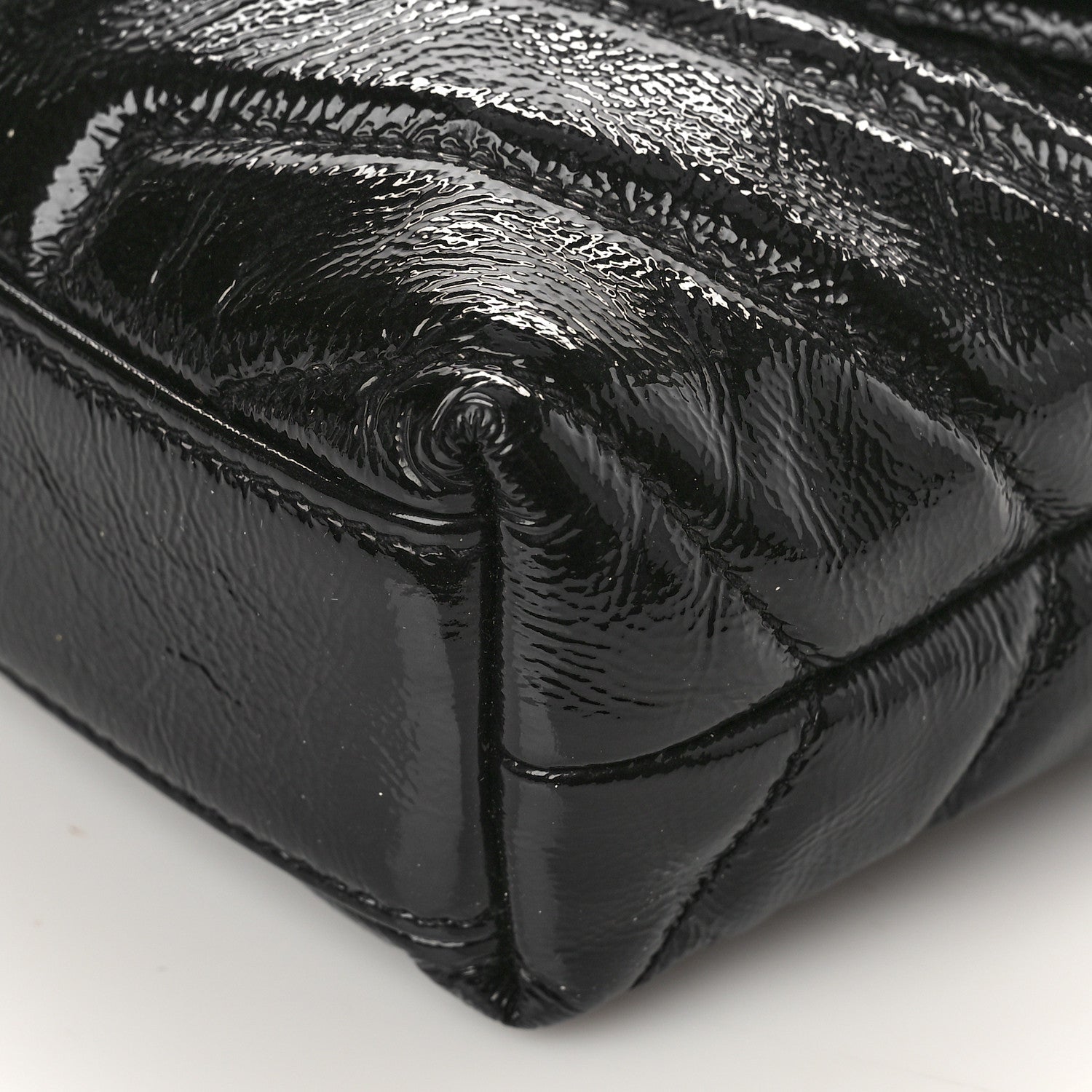 Saint Laurent Patent Y Quilted Monogram Toy Loulou Crossbody Bag Black 9 of 9