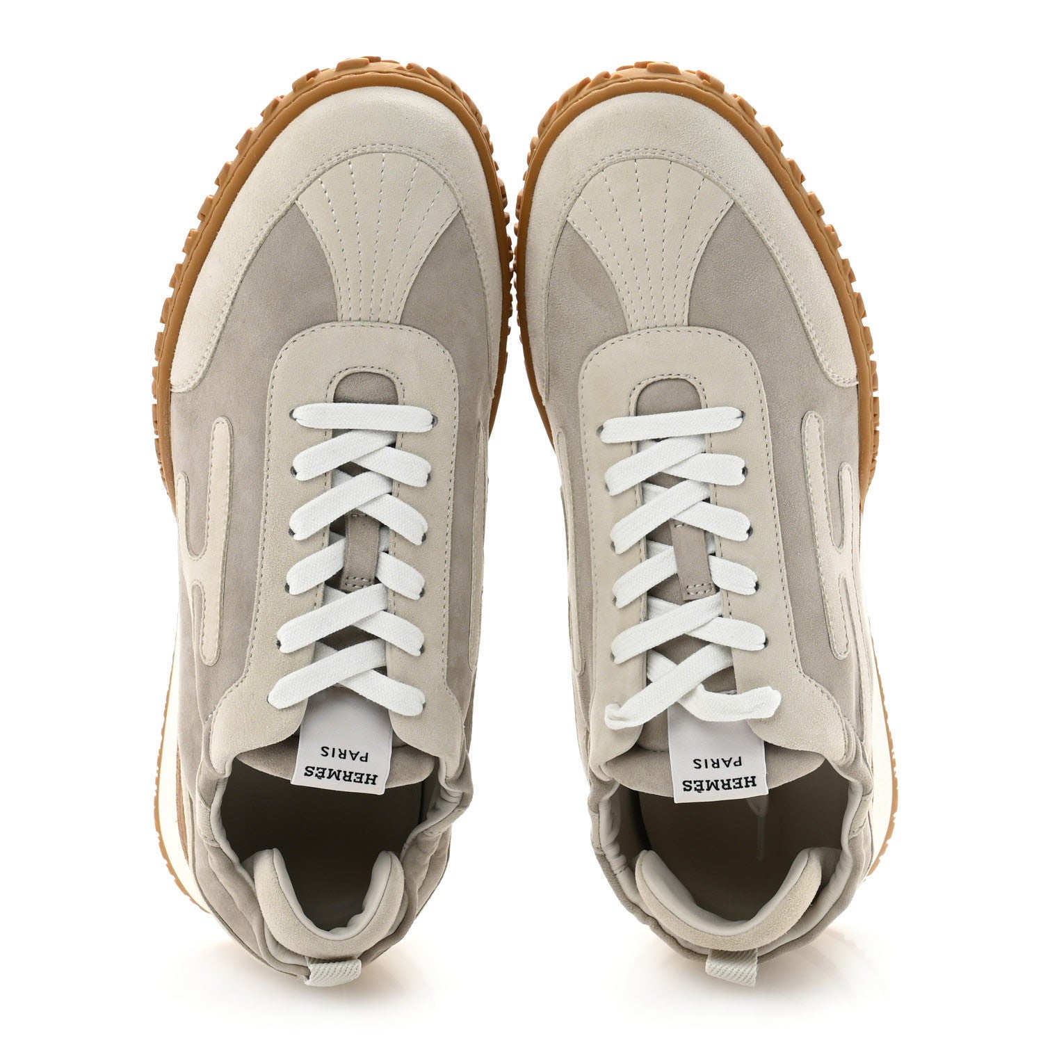 Hermes Suede Goatskin Mens Jet Sneakers 43 Beige Esquisse Glaise 2 of 10